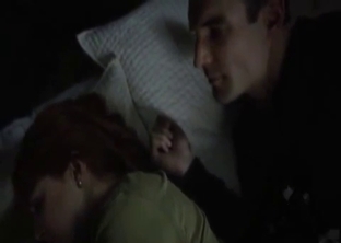 Night incest action with a redhead stepdaughter